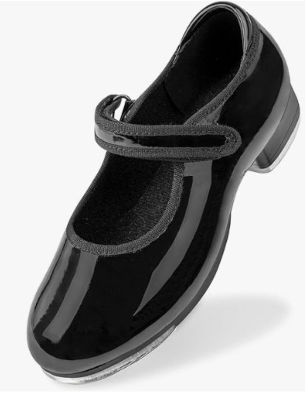 Stelle Black Kids Tap Shoes with Blue Taps - Classic Mary Jane Style